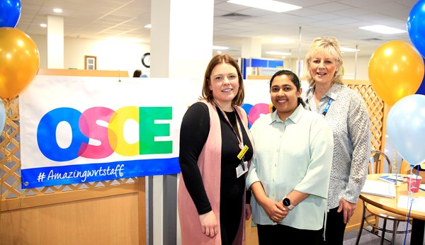 Celebrating at the OSCE event at Hereford County Hospital this week