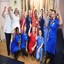 Something to shout about - Amie Symes, front row in the red dress, with colleagues after hearing news of the CQC’s “Good” rating for Maternity Services