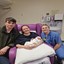 Lily: Born at 10.40am weighing 6lb 10oz to mum Zoe Harris and dad Declan Collins with midwife Vic