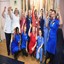 Something to shout about - Amie Symes, front row in the red dress, with colleagues after hearing news of the CQC’s “Good” rating for Maternity Services