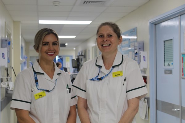 Occupational therapists on ward at Hereford County Hospital 