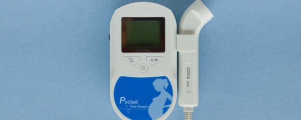 White and blue fetal doppler