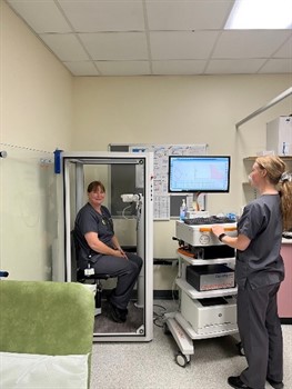 Respiratory Physiology Staff Showing Machine