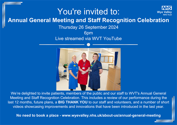 Annual General Meeting Wye Valley Nhs Trust Invite